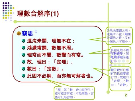 理數意思|理數